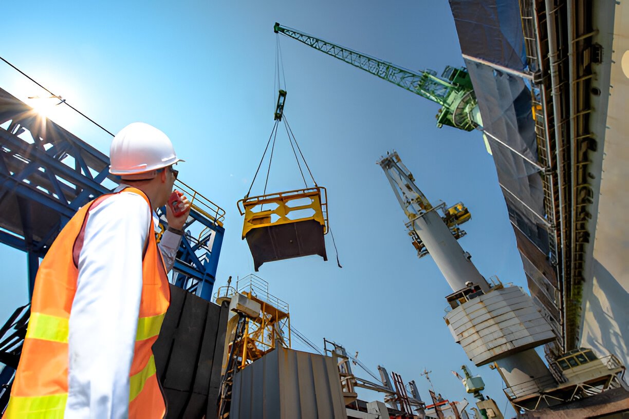 man and material hoist by stellar cranes